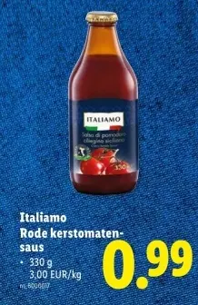 Promotie: Italiamo Rode kerstomaten-saus