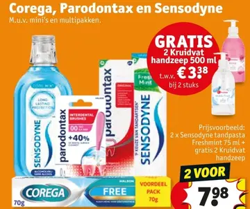 Aanbieding: Corega, Parodontax en Sensodyne
