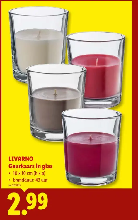 Promotie: LIVARNO Geurkaars in glas
