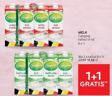 Promotie: Melk halfvol of vol