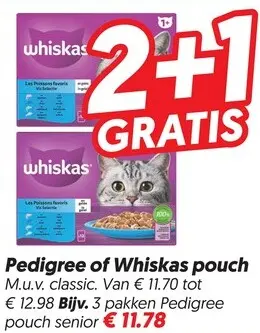 Aanbieding: Pedigree of Whiskas pouch