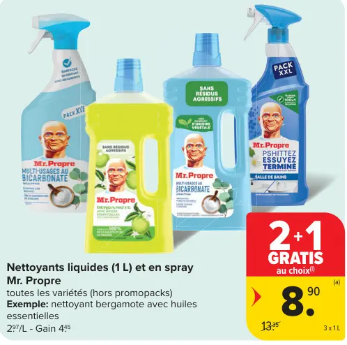 Offre: Nettoyants liquides (1 L) et en spray