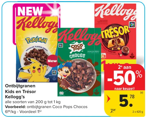Promotie: Ontbijtgranen Kids en Trésor