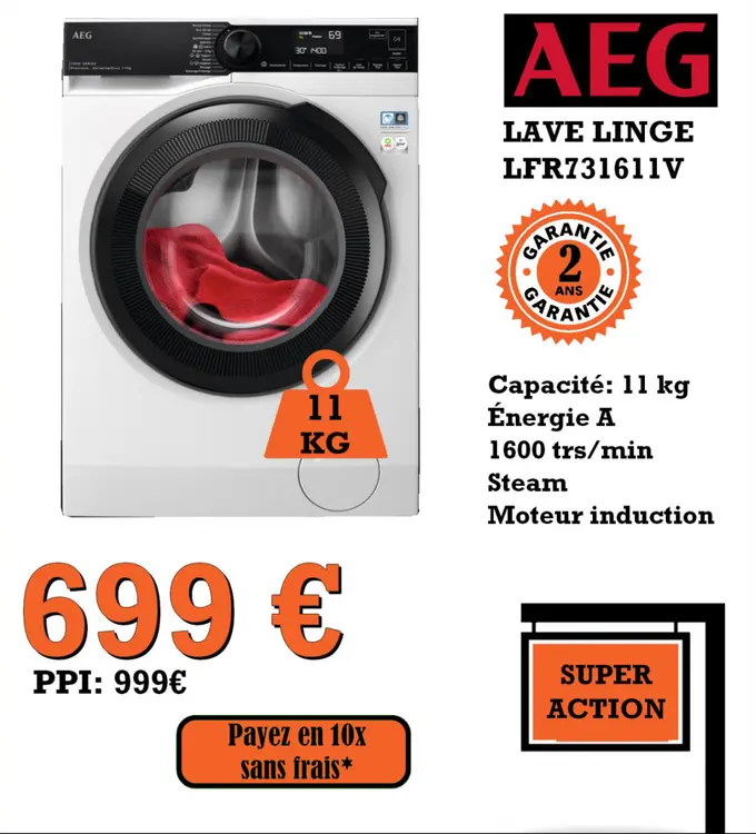 Offre: Lave linge lfr731611v