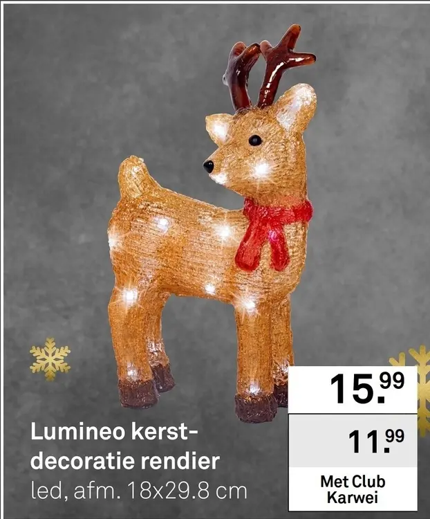 Aanbieding: Lumineo kerstdecoratie rendier