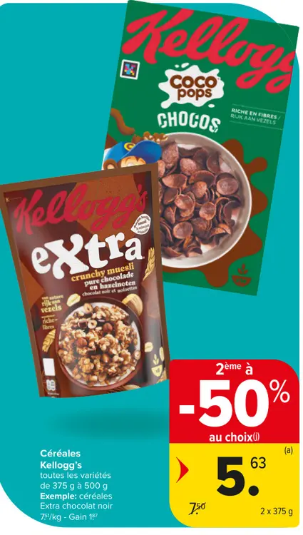 Offre: Céréales Kellogg's