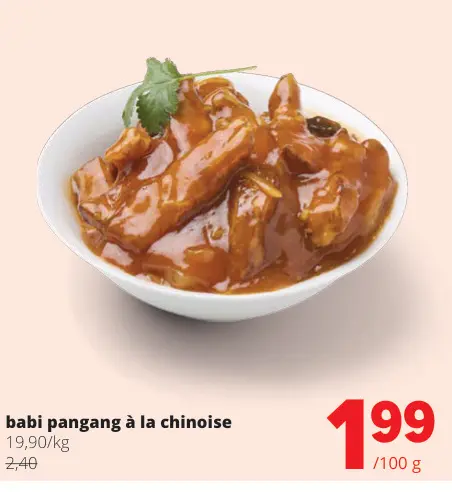 Offre: Babi pangang à la chinoise