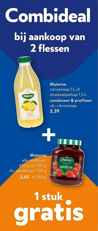 Promotie: Materne citroensap of sinaasappelsap