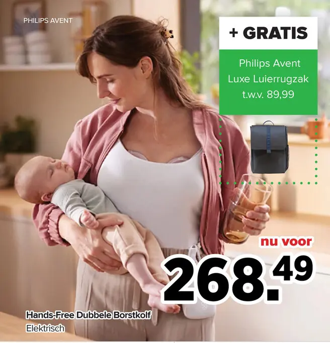 Promotie: Hands-Free Dubbele Borstkolf Elektrisch