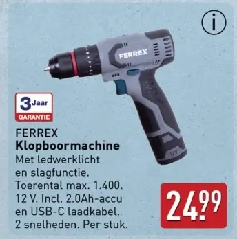 Aanbieding: FERREX Klopboormachine