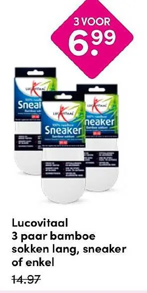 Aanbieding: 3 paar bamboe sokken