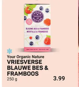Aanbieding: YOUR ORGANIC NATURE BLAUWE BES & FRAMBOOS