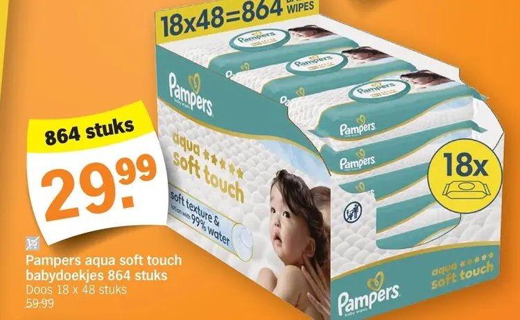 Promotie: aqua soft touch babydoekjes