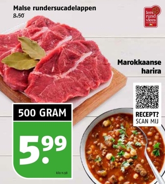 Aanbieding: Malse rundersucadelappen