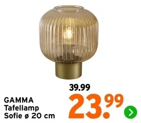 Aanbieding: Tafellamp Sofie 20cm diam.