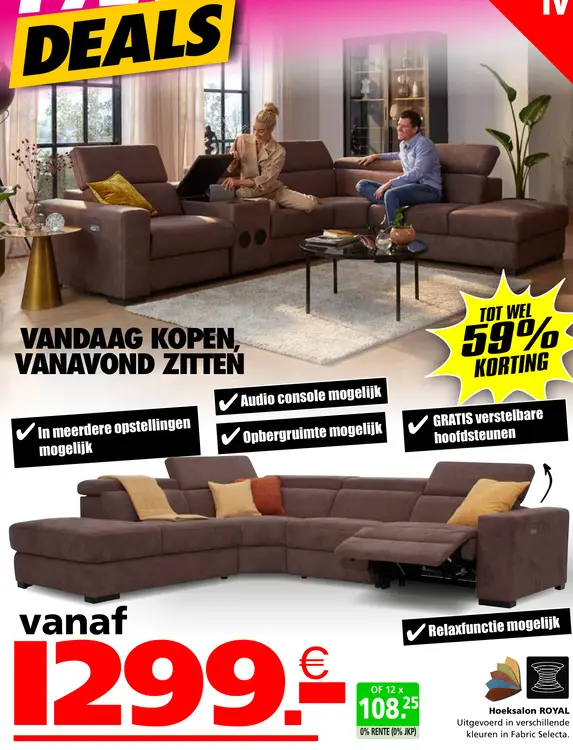 Promotie: Hoeksalon Royal