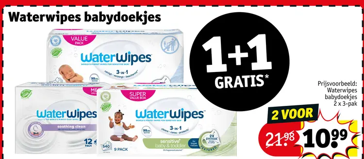 Aanbieding: Waterwipes babydoekjes