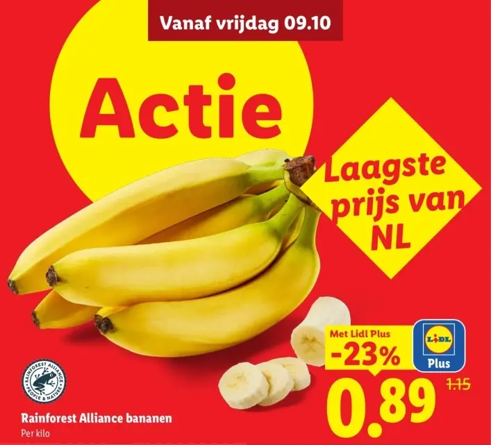 Aanbieding: Rainforest Alliance Bananen