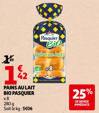 Promotie: Pains au lait bio