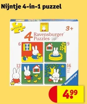 Aanbieding: Nijntje 4-in-1 puzzel
