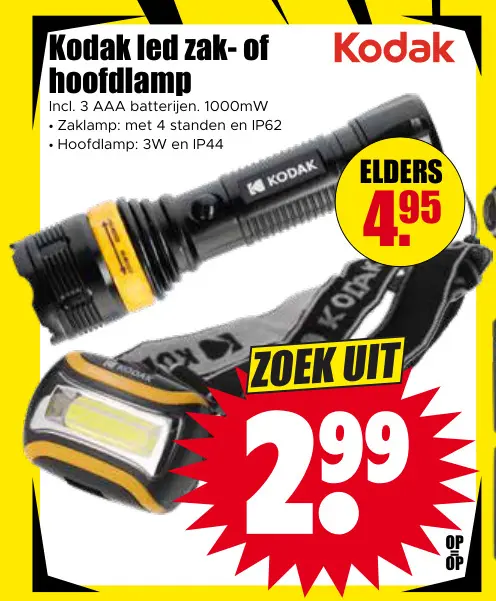 Aanbieding: Led zak- of hoofdlamp