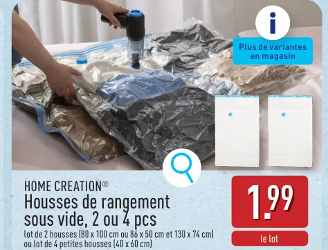 Offre: Housses de rangement sous vide