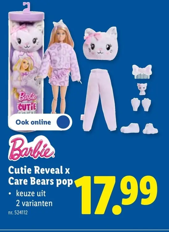 Promotie: Barbie Cutie Reveal x Care Bears pop