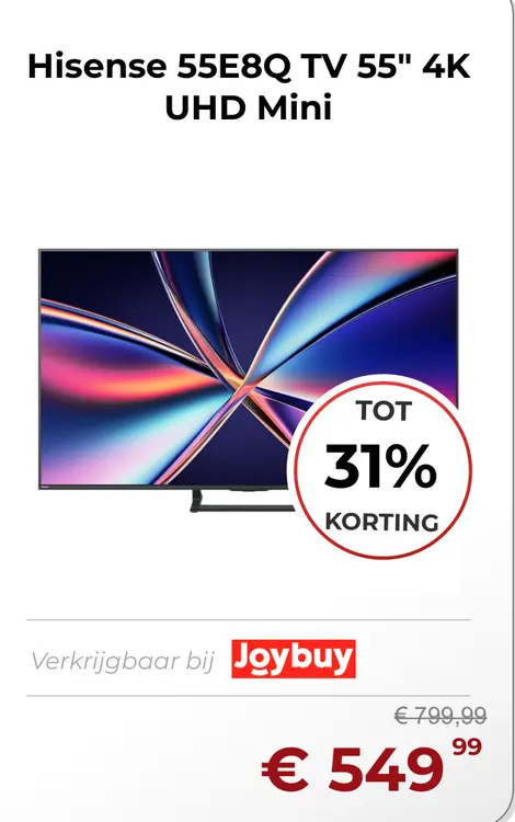 Aanbieding: 55E8Q TV 55" 4K UHD Mini