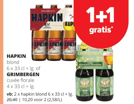 Promotie: HAPKIN blond of GRIMBERGEN cuvée florale
