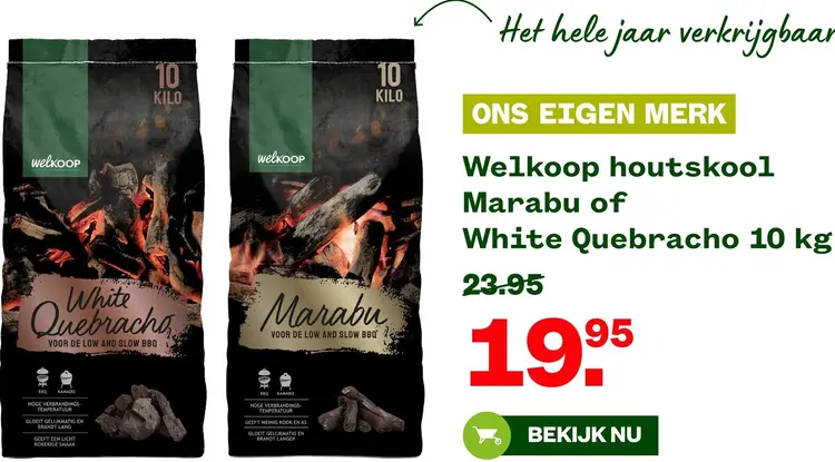 Aanbieding: Houtskool Marabu of White Quebracho
