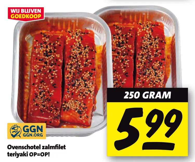 Aanbieding: Ovenschotel zalmfilet teriyaki