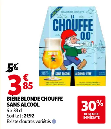 Promotie: Bière blonde CHOUFFE sans alcool