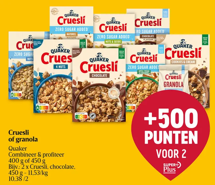 Aanbieding: Cruesli of granola