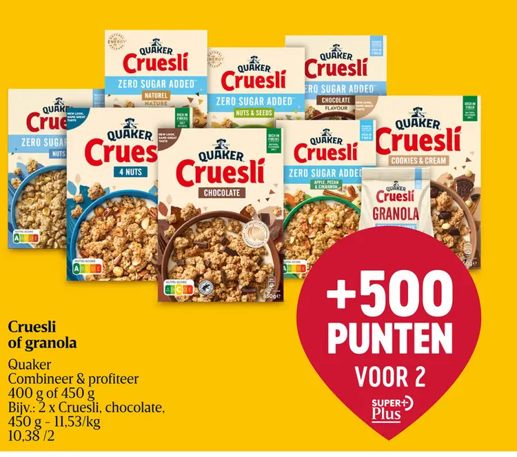 Aanbieding: Cruesli of granola