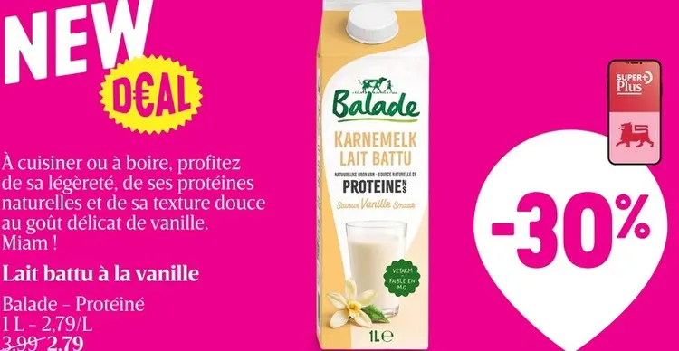 Offre: Lait battu à la vanille