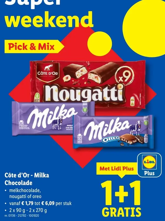Aanbieding: Côte d'Or - Milka Chocolade