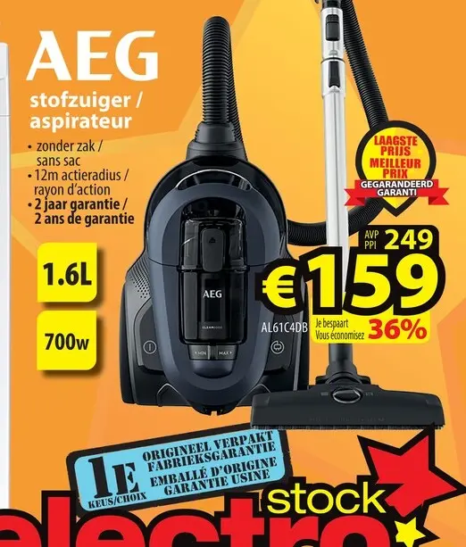 Promotie: AEG stofzuiger / aspirateur