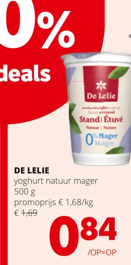Promotie: De Lelie Yoghurt natuur mager