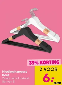 Aanbieding: Kledinghangers hout