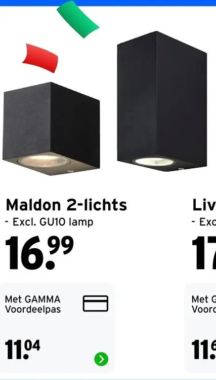 Aanbieding: Maldon 2-lichts
