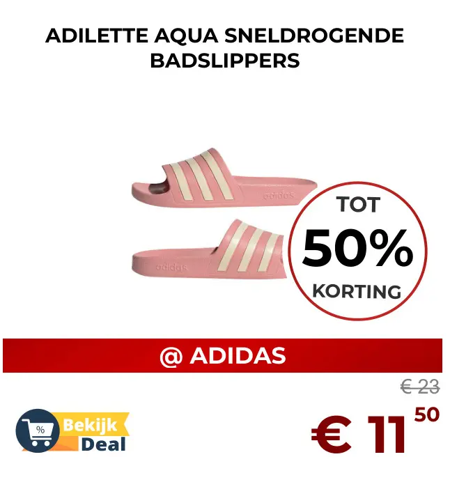 Aanbieding: Adilette aqua sneldrogende badslippers