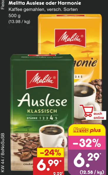 Aanbieding: Melitta Auslese oder Harmonie