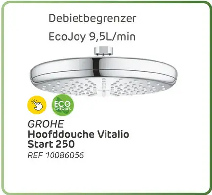 Promotie: Grohe regendouchekop vitalio start ø250mm 1 straal chroom