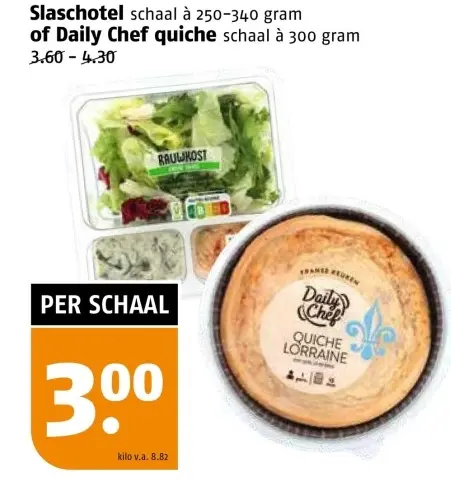 Aanbieding: Slaschotel of Daily Chef quiche