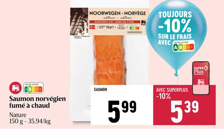 Offre: Saumon norvégien fumé à chaud