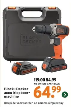 Aanbieding: Black+Decker accu klopboormachine
