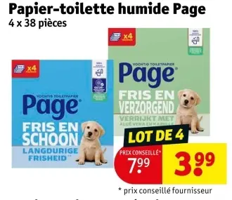 Offre: Papier-toilette humide