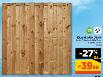 Aanbieding: ÉCRAN DE JARDIN CARDIFF