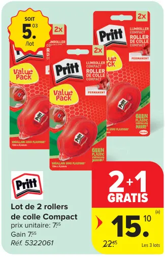Offre: rollers de colle Compact