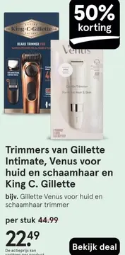 Aanbieding: Trimmers van Gillette Intimate, Venus voor huid en schaamhaar en King C. Gillette